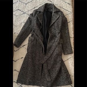 H&M houndstooth wool coat